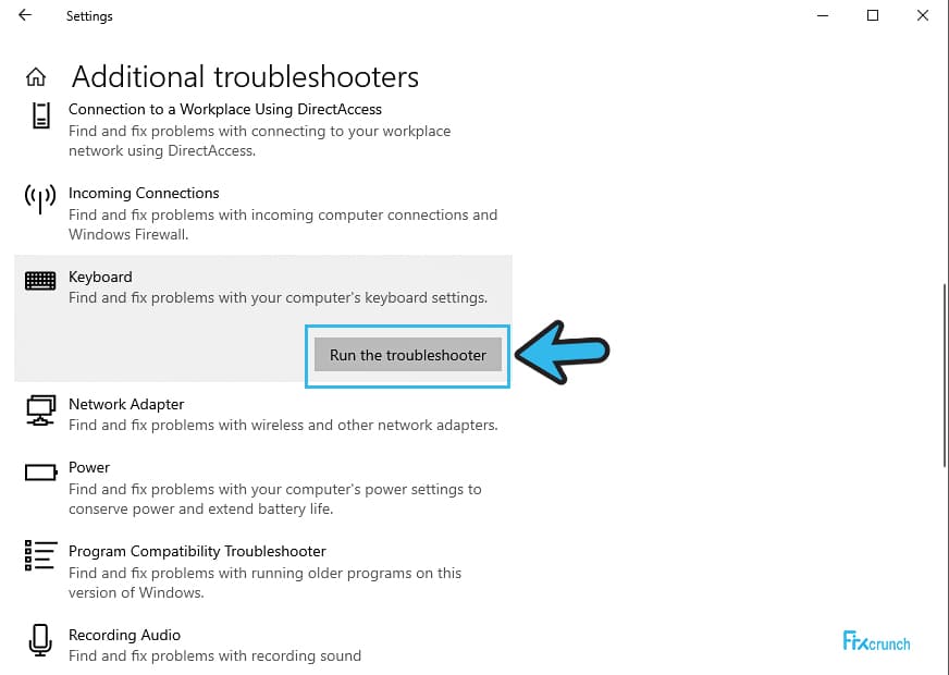 Keyboard Troubleshoot