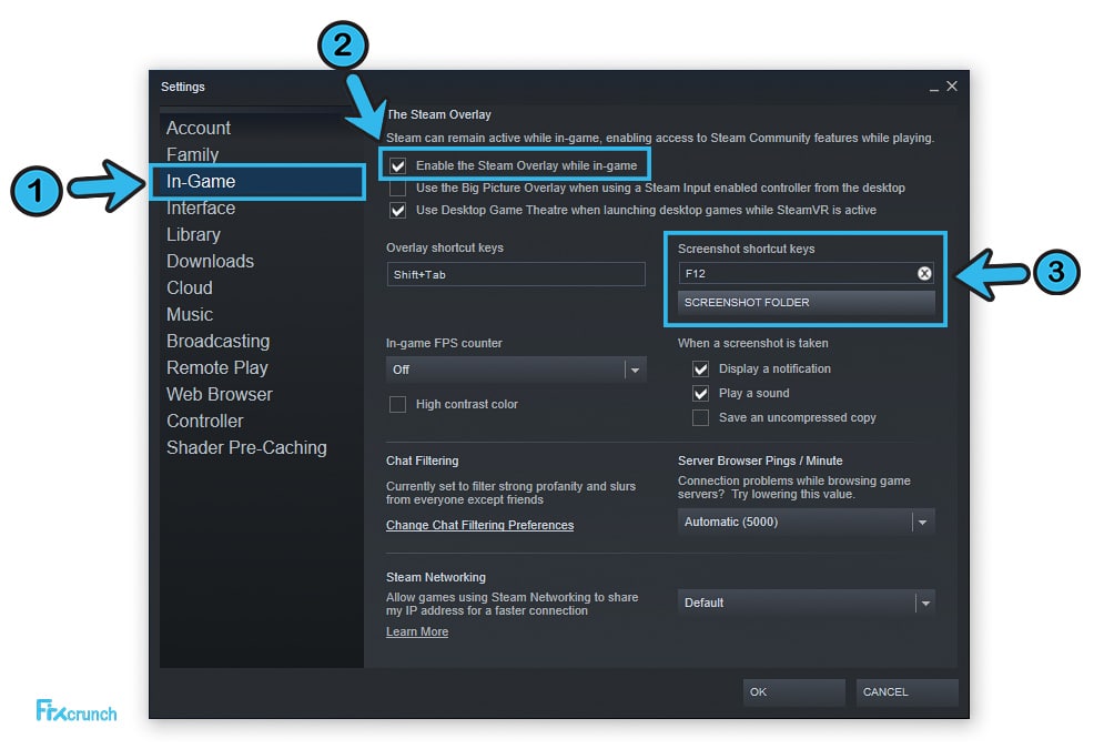 Enable the Steam Overlay while in-game