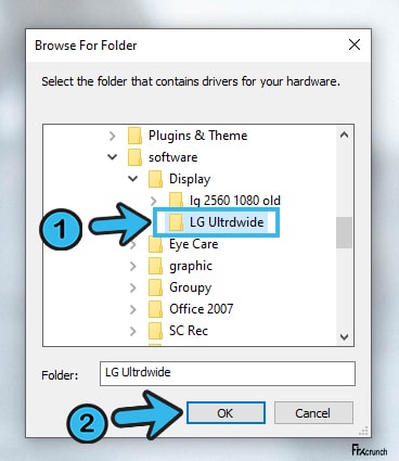Monitor Driver selection