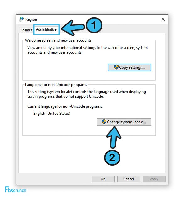 Region Change System Locale