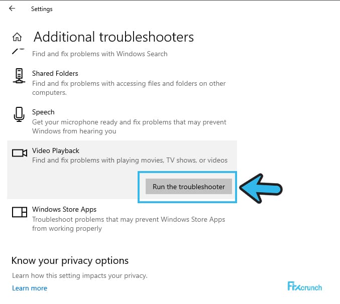 Video Playback troubleshoot