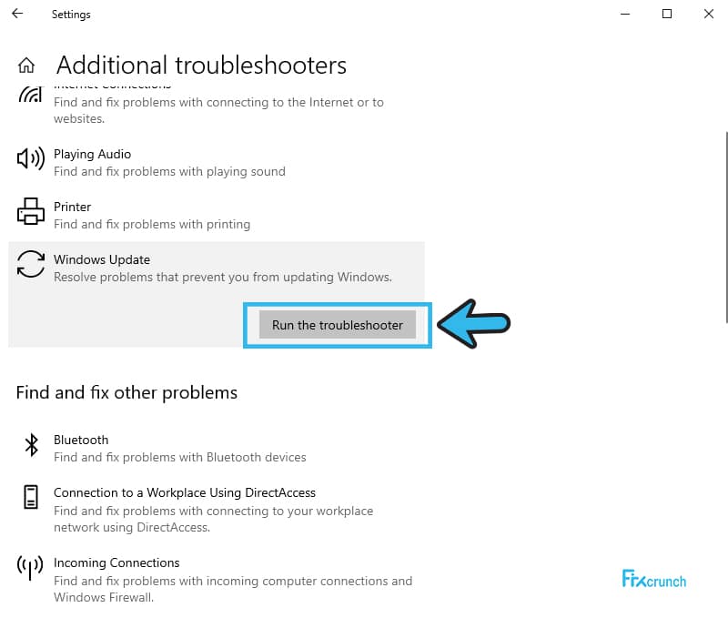 Windows Update Troubleshoot