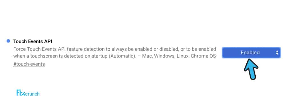 enable Touch Events API in chrome