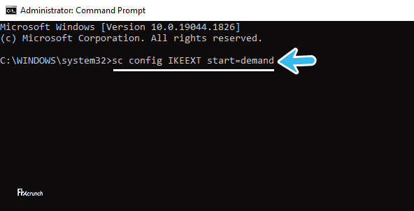 sc config IKEEXT start=demand